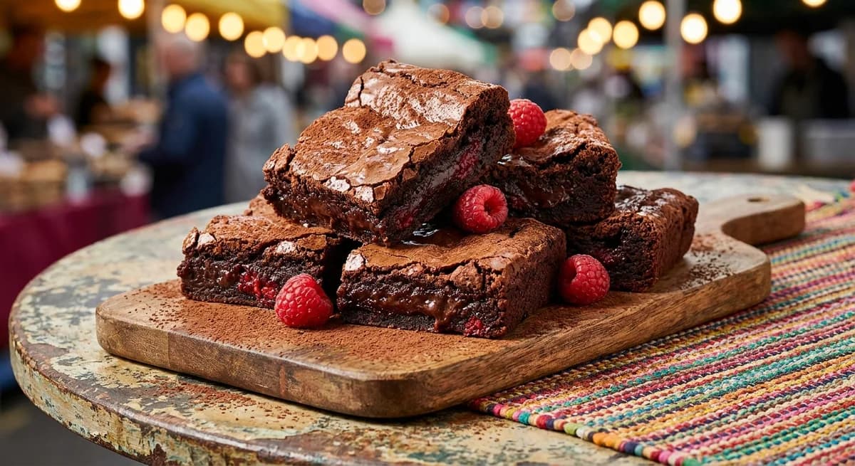 Fudgy Chocolate Raspberry Brownies Recipe