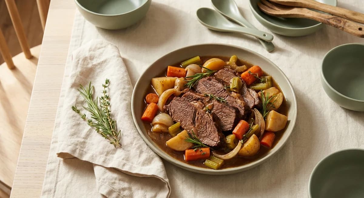 Healthy Vegetable-Loaded Beef Brisket Pot Roast Recipe
