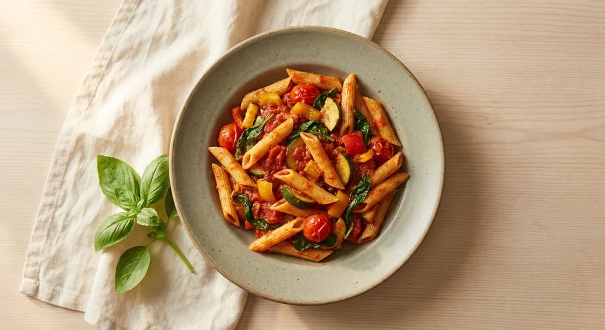 Healthy Vegetable-Packed Spicy Arrabiata Penne Recipe