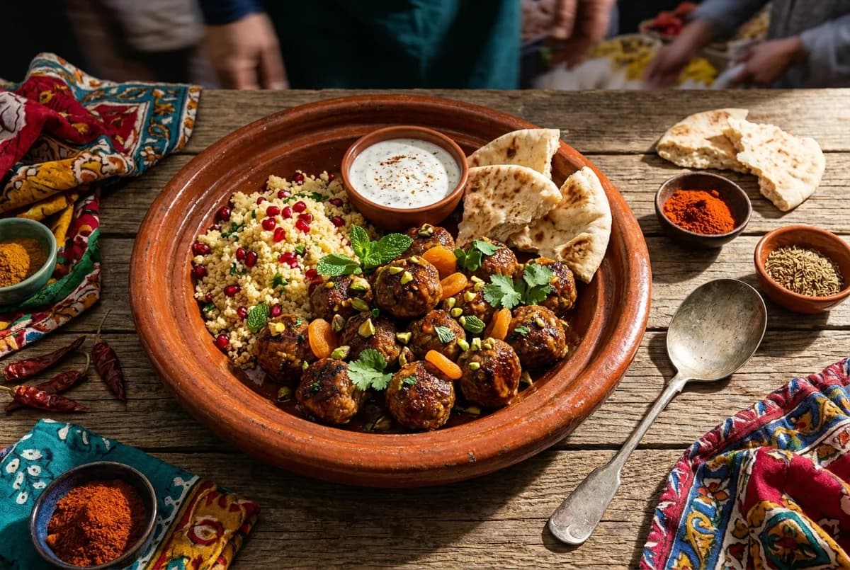 Moroccan-Spiced Lamb and Apricot Meatballs Recipe