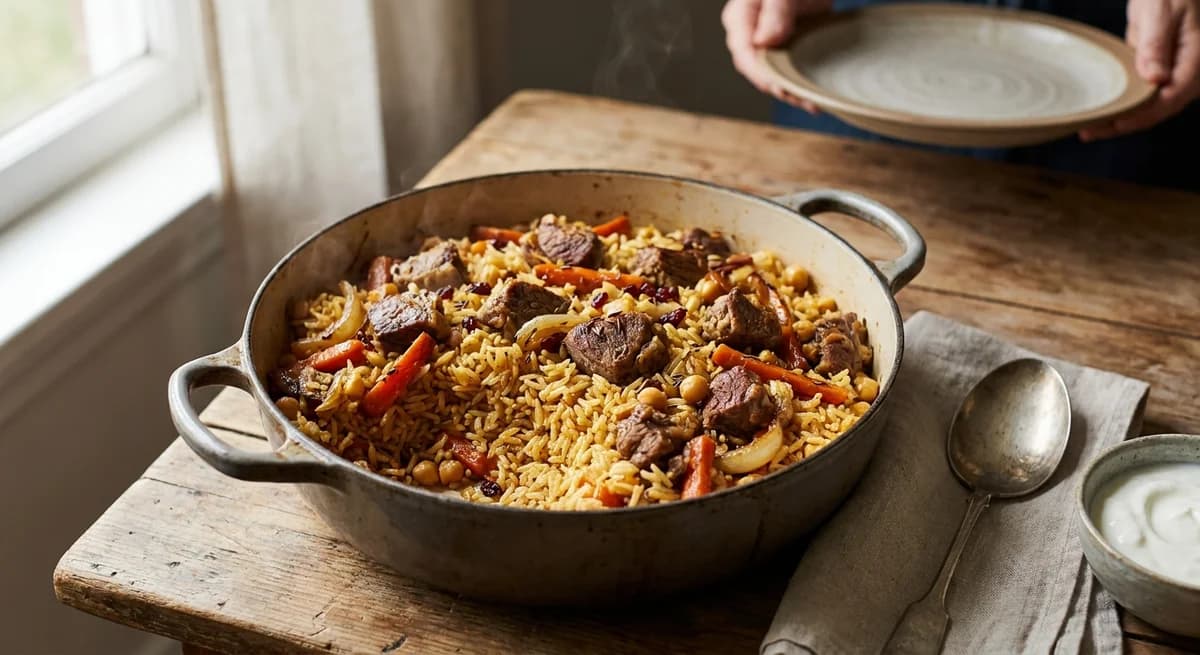 One-Pot Savory Lamb Pilaf (Plov) Recipe