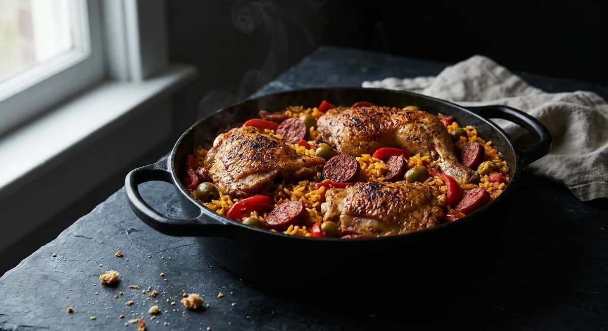 One-Pot Spanish Chicken with Chorizo and Rice