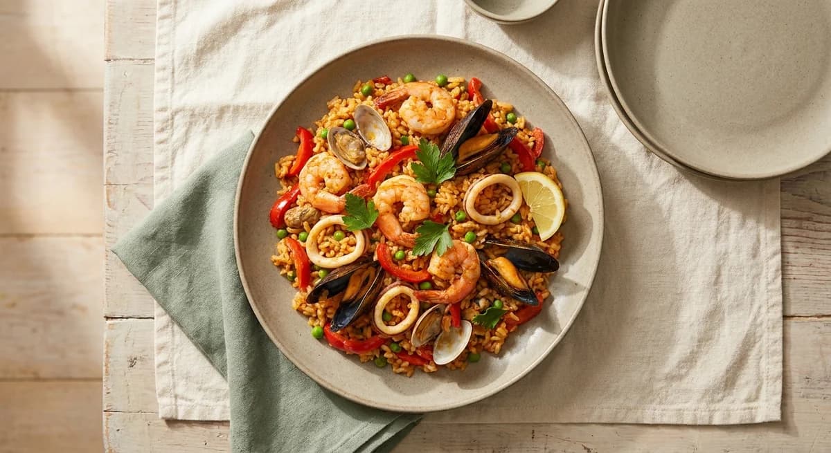 One-Pot Spanish Seafood Rice Recipe