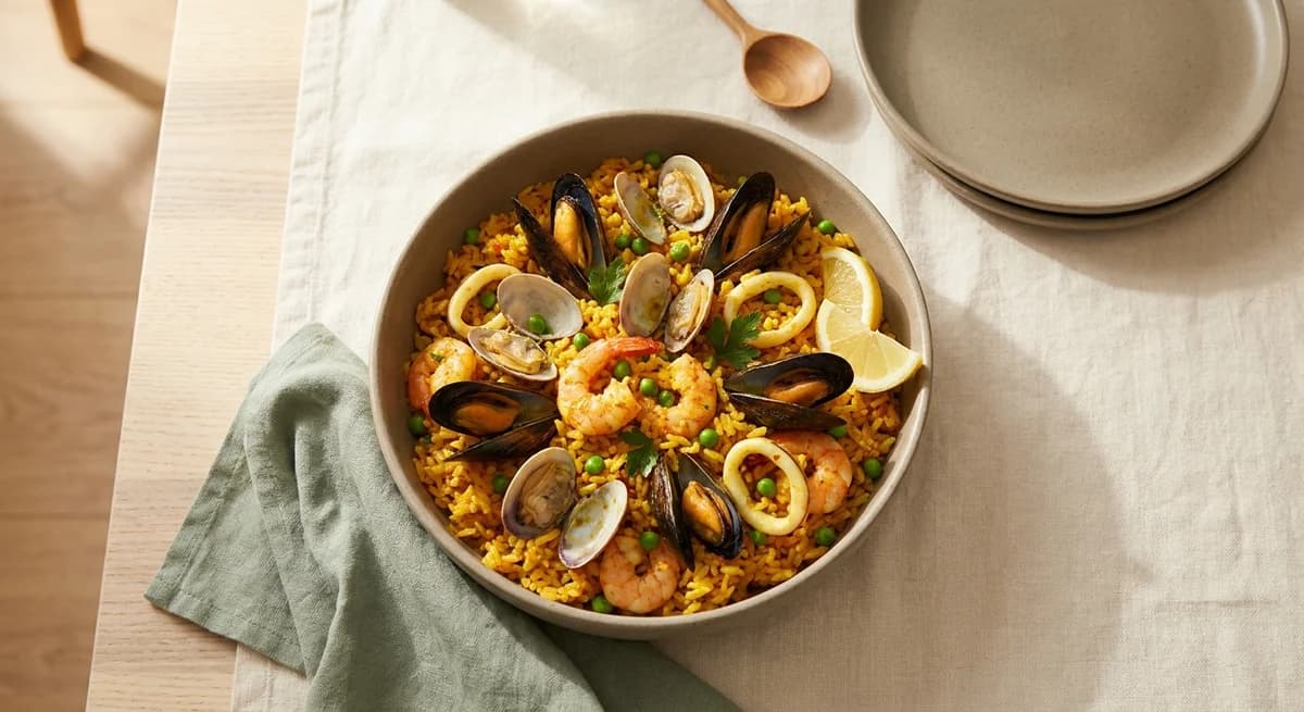 One-Pot Spanish Seafood Rice Recipe