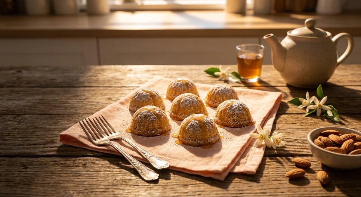 Sweet Orange Blossom Algerian Almond Tarts (Dziriat) Recipe