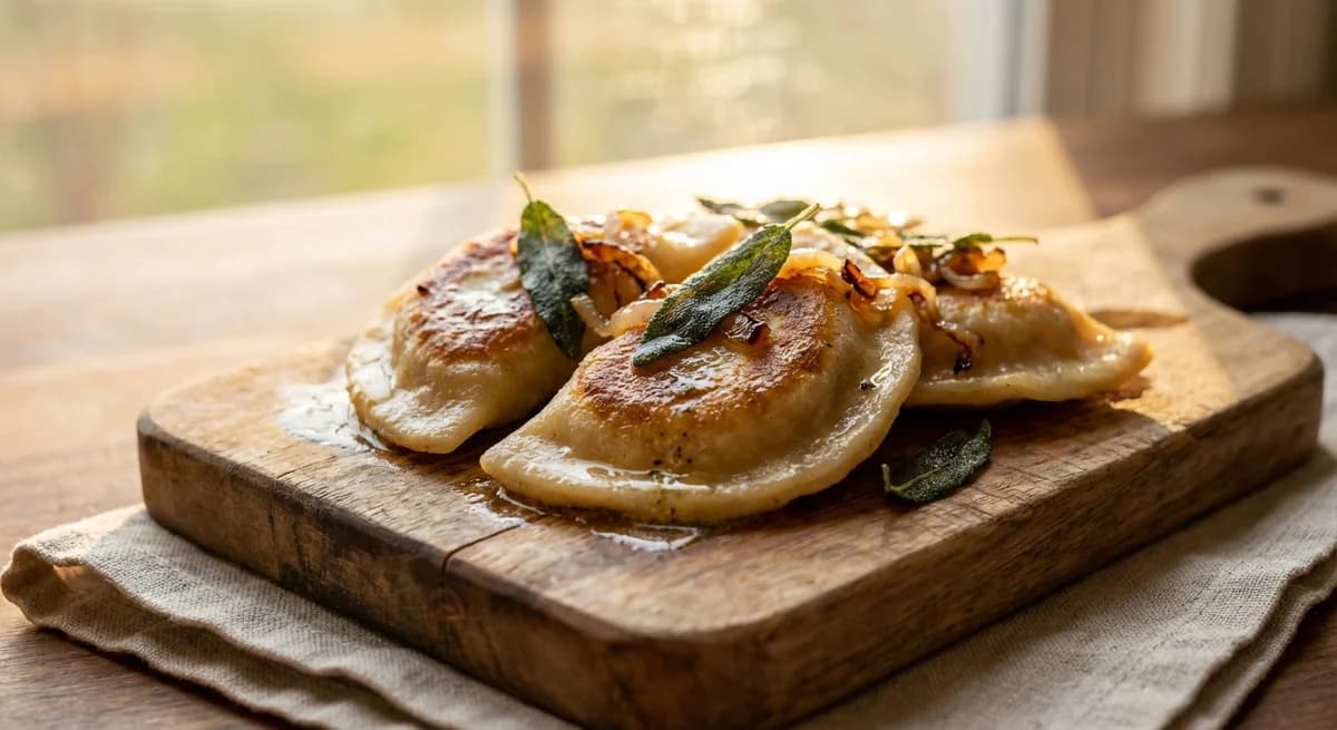 Roasted Sweet Potato and Sage Brown Butter Pierogi