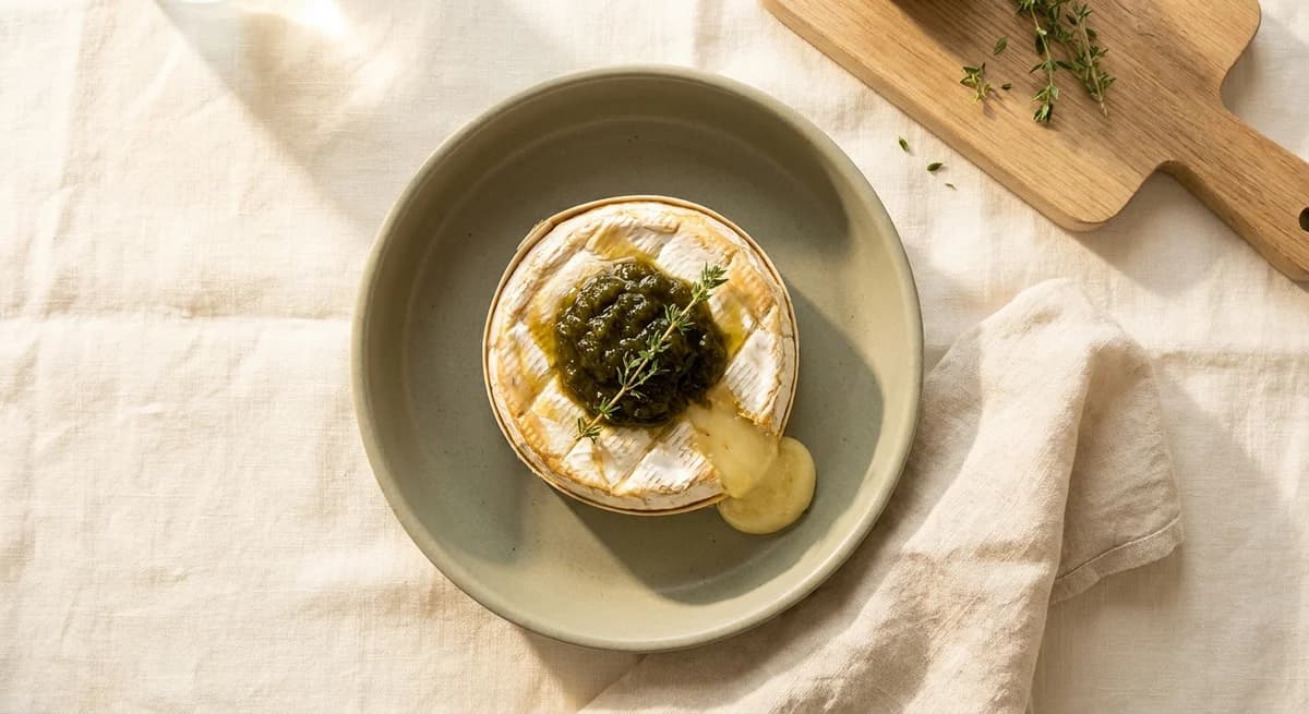Rustic Baked Brie with Sorrel Jam Recipe