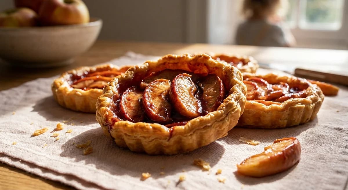 Rustic Chinon Apple Tarts with Red Wine Glaze