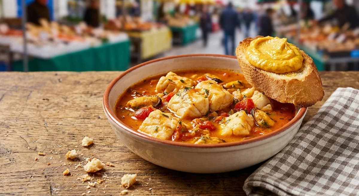 Rustic French Fish Stew with Garlic Rouille Recipe