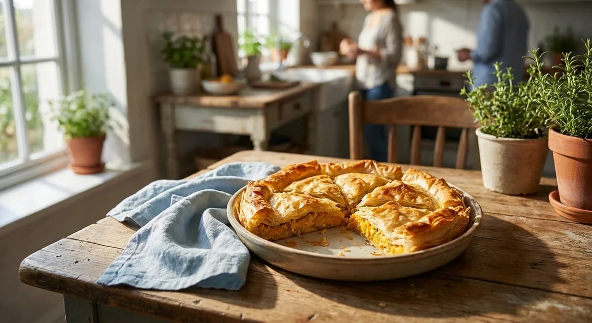Rustic Lakror me Kungull Summer Squash Pie