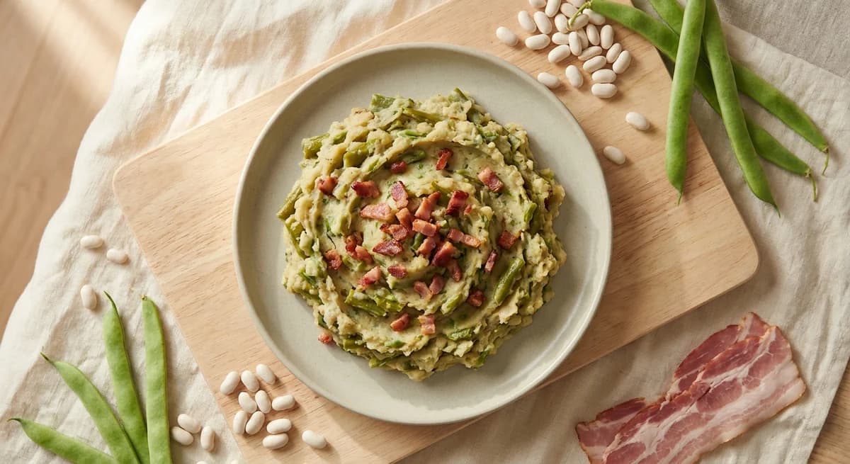 Savory Bacon Runner Bean Mash Recipe