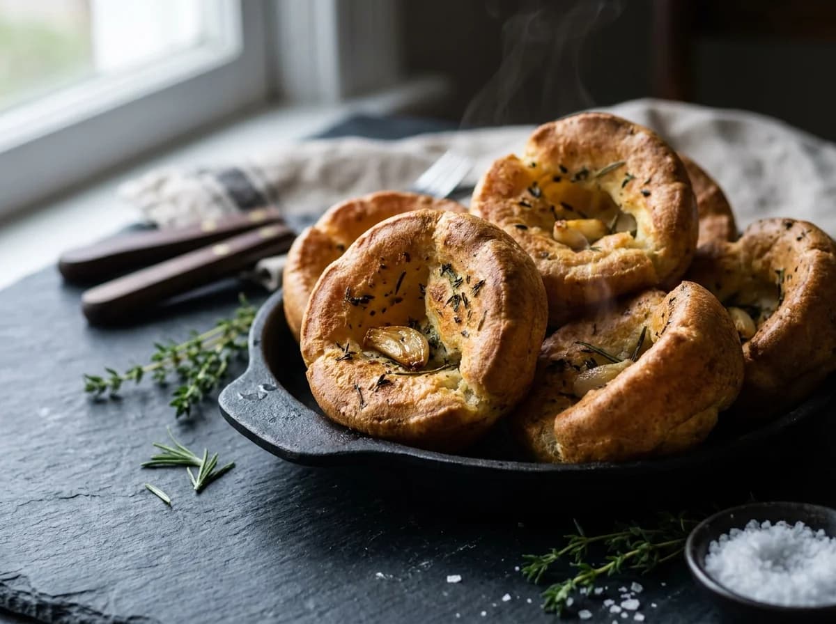 Savory Herb and Garlic Yorkshire Puddings Recipe
