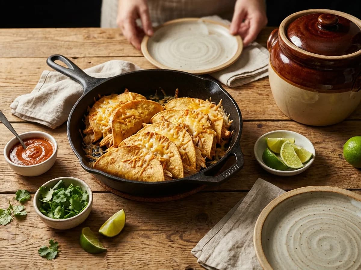 Smoky Chipotle Crock Pot Chicken Baked Tacos Recipe