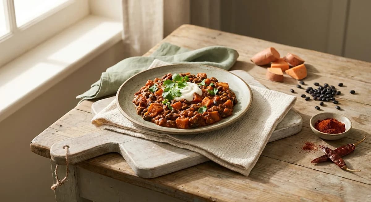 Smoky Sweet Potato Vegetarian Chilli Recipe