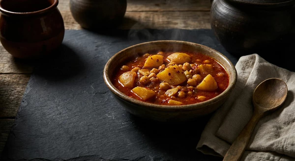 Spicy Garlic Algerian Potato Stew (Chtitha Batata) Recipe