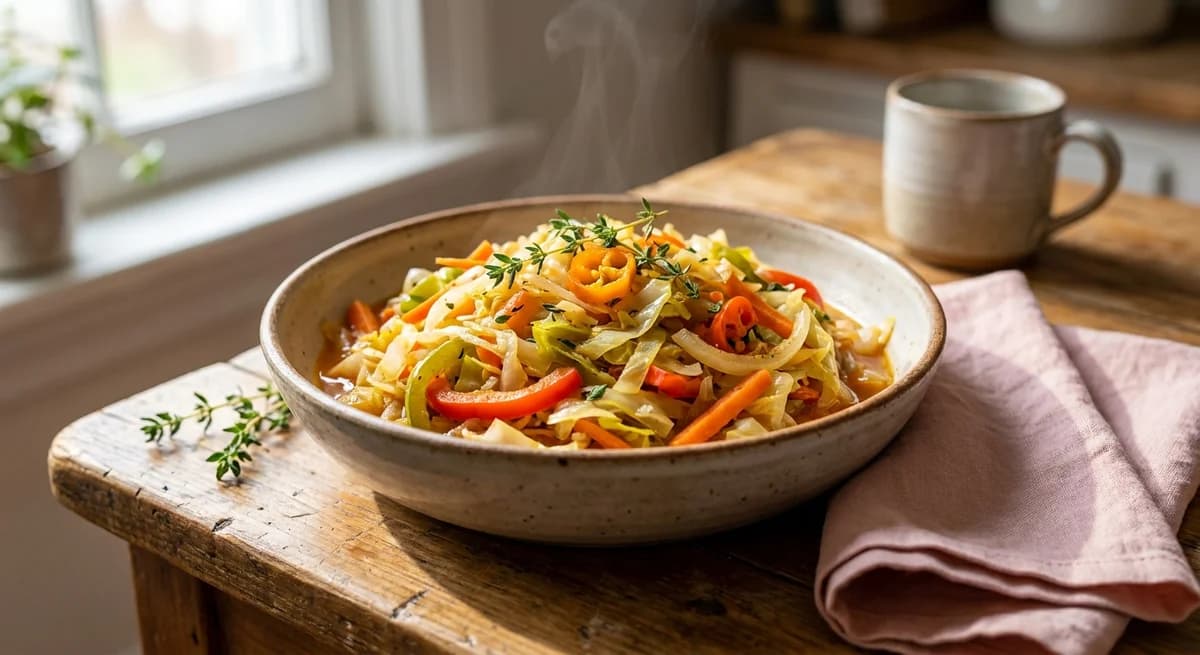 Spicy Jamaican Steamed Cabbage Recipe