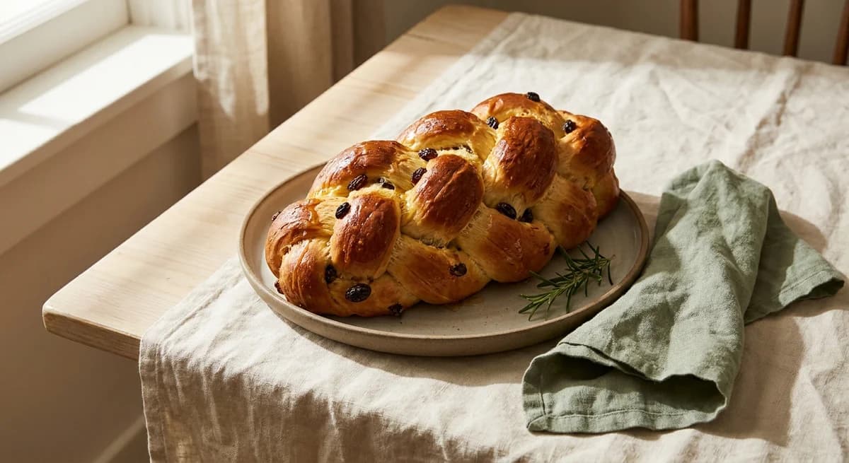 Sweet Honey Raisin Challah Bread Recipe