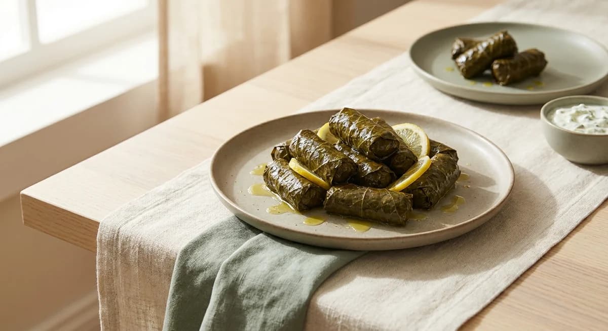 Tangy Greek Stuffed Grape Leaves Recipe