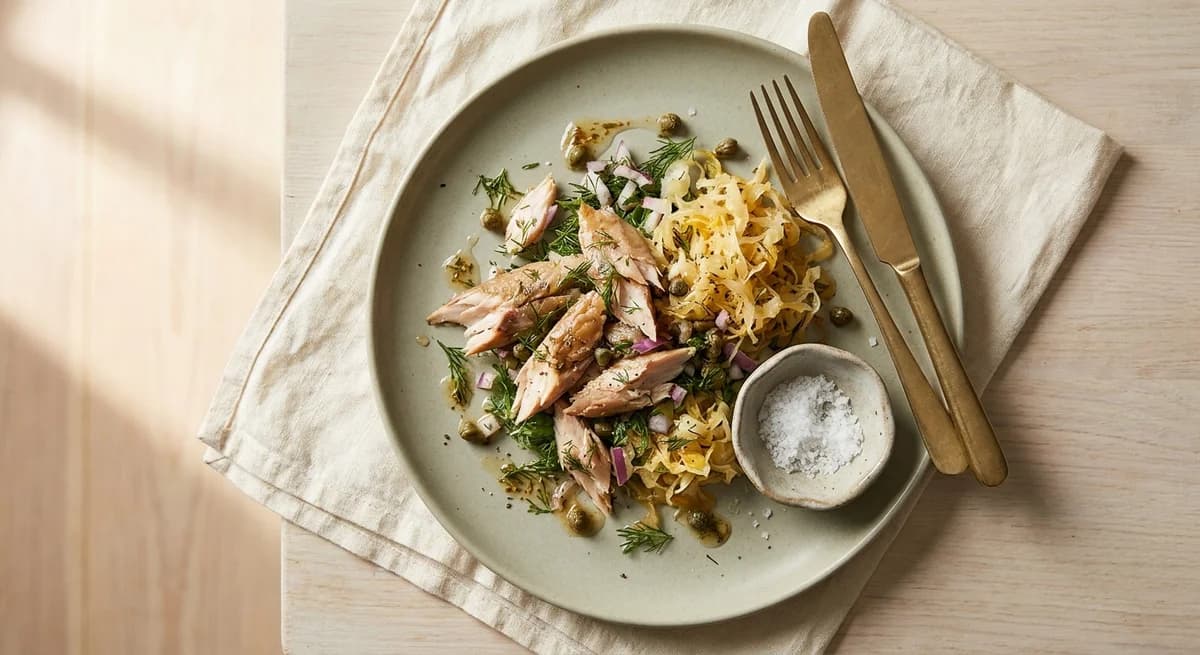 Tangy Smoked Fish and Sauerkraut Salad Recipe