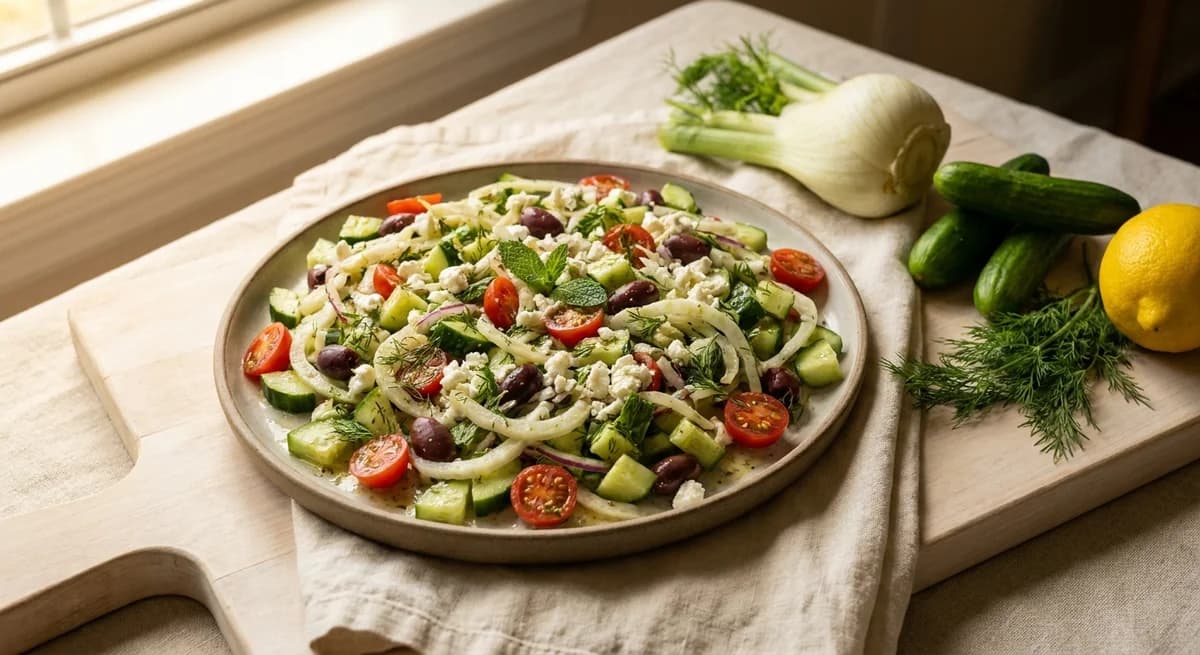 Zesty Mediterranean Cucumber and Fennel Salad Recipe