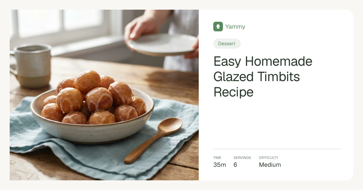 Easy Homemade Glazed Timbits Recipe | Yammy
