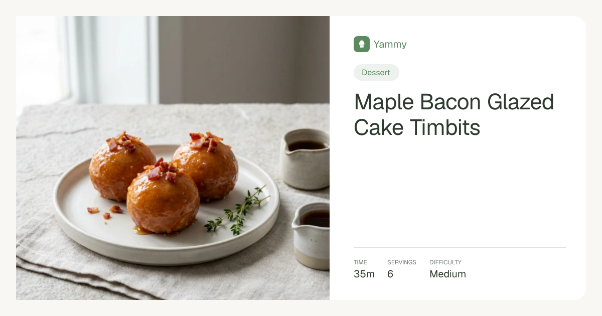 Maple Bacon Glazed Cake Timbits | Yammy