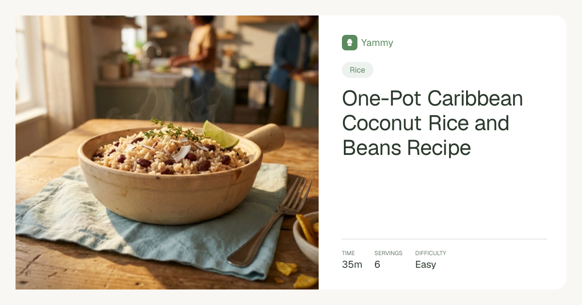 One-Pot Caribbean Coconut Rice and Beans Recipe | Yammy