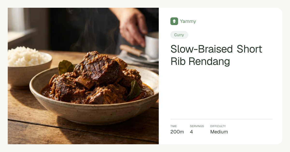 Slow-Braised Short Rib Rendang | Yammy