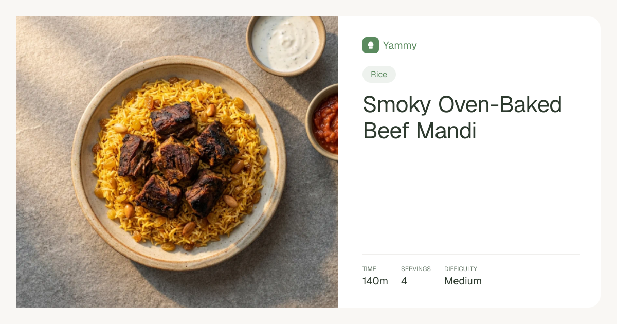Smoky Oven-Baked Beef Mandi | Yammy