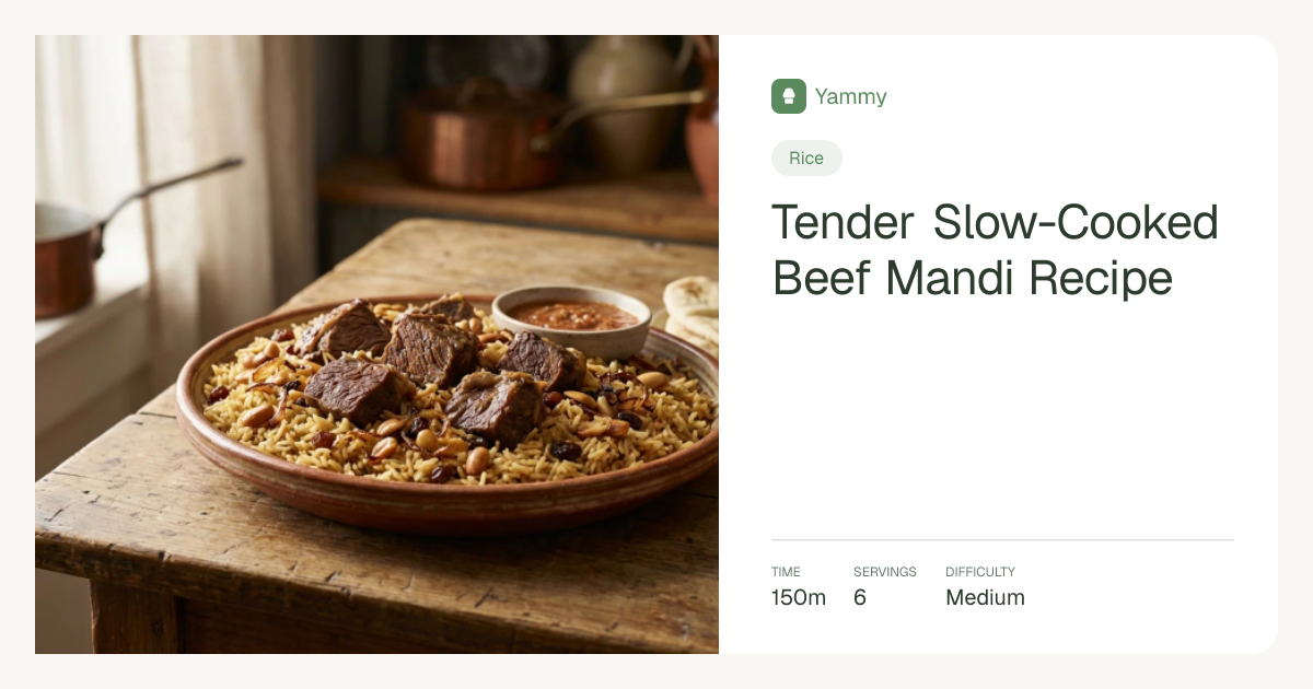 Tender Slow-Cooked Beef Mandi Recipe | Yammy